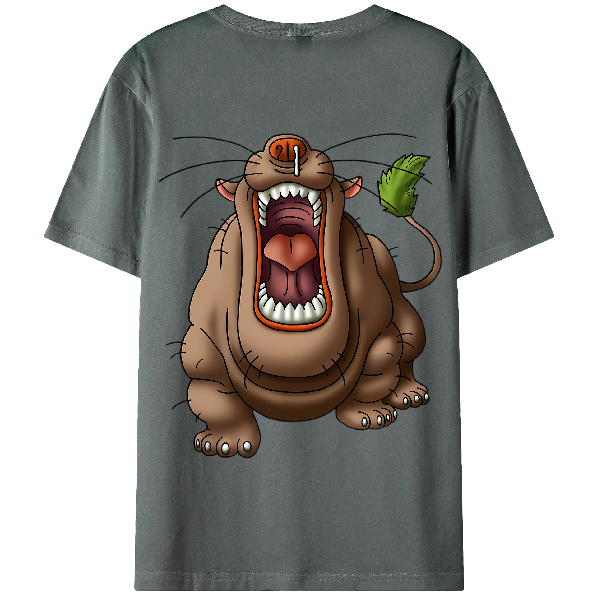 （画像用） ドラゴンクエスト Doragon Kuesuto Dragon Quest 綿100％半袖Tシャツ（背面プリント）